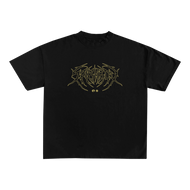 Burning Floral Black Tee