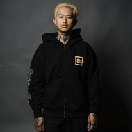 PERENNIAL BLACK ZIP HOODIE
