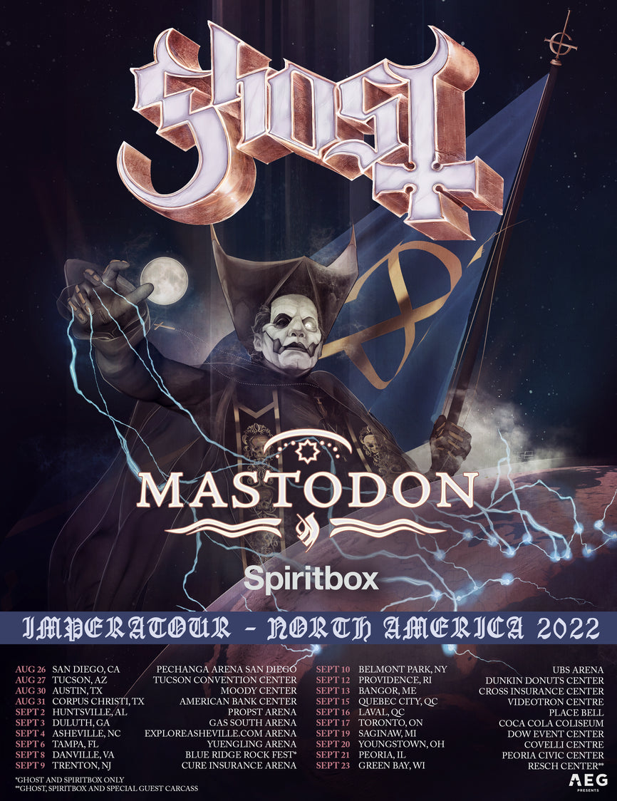 U.S. Tour With Ghost This August - September