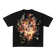 Burning Floral Black Tee