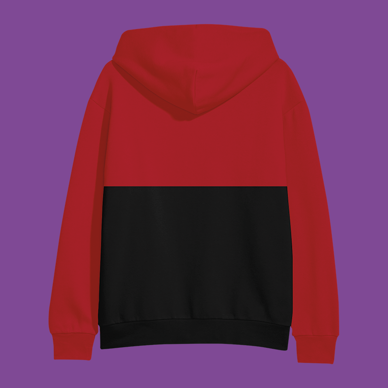 Colorblock Red Black Orange Custom Pullover