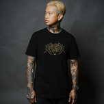 Burning Floral Black Tee