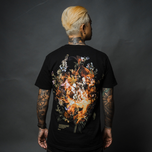Burning Floral Black Tee