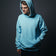 Light Blue Death Metal Logo Hoodie