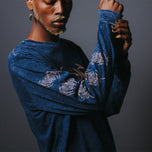 Death Metal Navy Mineral Wash Long Sleeve