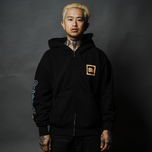PERENNIAL BLACK ZIP HOODIE
