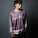 Spell Out Hockey Jersey Plum/Silver