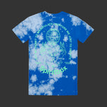 Bleach Bath Custom Royal/Light Blue Cloud Dye T-Shirt